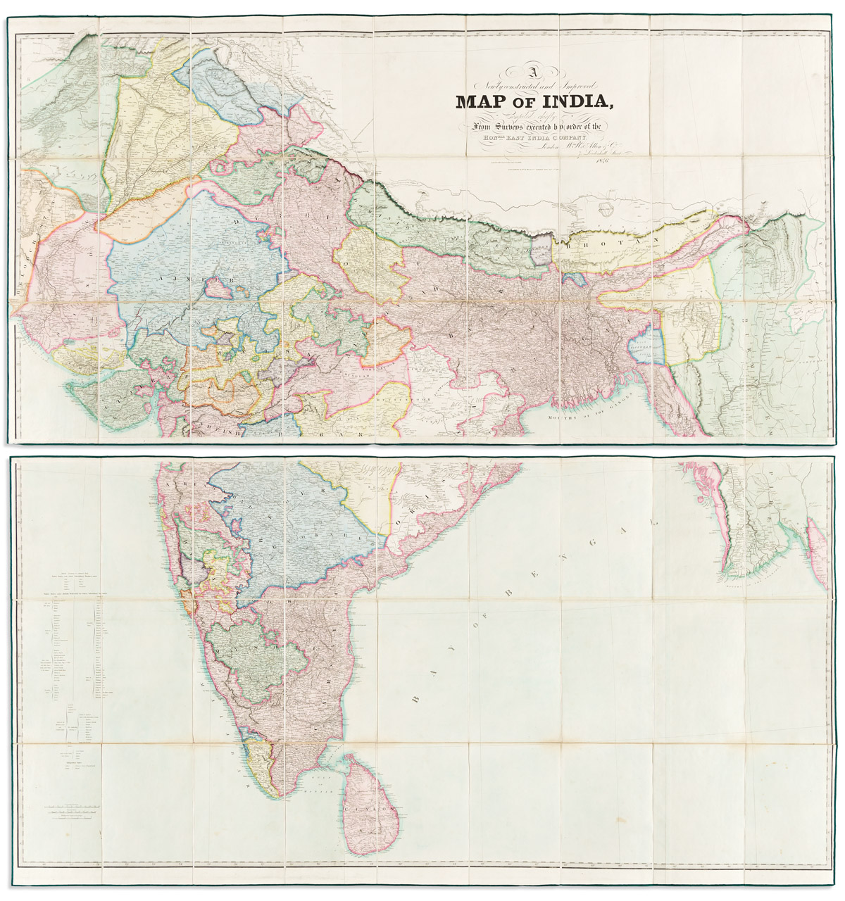 (INDIA.) J.[ohn] and C.[harles] Walker. A Newly Constructed and Improved Map of India,